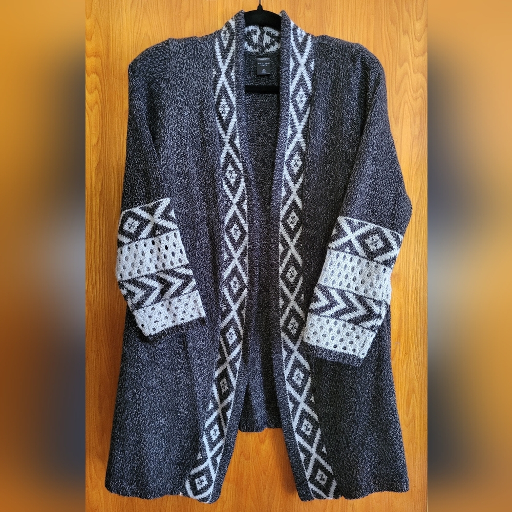 Yetel Graphic Open Cardigan